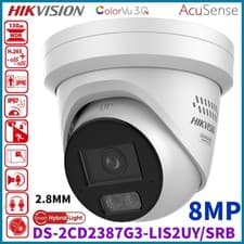Image of Hikvision DS-2CD2387G3-LIS2UY/SLRB 8MP ColorVu 3.0 Dual Mic Red&Blue Audio Alarm