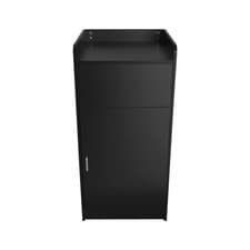 Image of Black 100L Wooden Litter Bin & Commercial Tray Stand Restaurant Bin Stickers