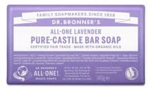 Image of Dr Bronner Organic Lavender Soap Bar - 140g (Pack of 2)