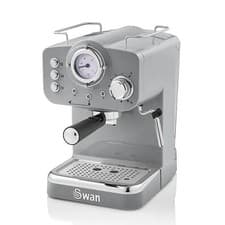 Image of Swan Retro Grey Pump Espresso Coffee Machine
