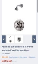 Image of Aqualisa 609 Shower & Chrome Variable Fixed Shower Head