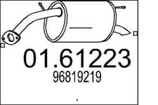 Image of Mts 01.61223 Muffler Exhaust Silencer Back Box Fits Chevrolet Spark