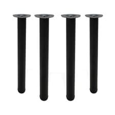 Image of Table Legs Metal 710mm Black Matt - Set of 4 for Dining Table & Desk Ø60mm