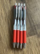 Image of Zebra 🦓 Z-Grip FLIGHT Retractable Ballpoint Pens, BOLD 1.2mm, RED ( 4 PENS )