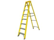 Image of Zarges Fibreglass Swingback Step Ladder Open 2.71 Closed 2.98m 10 Rung ZAR300520