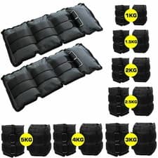 Image of Black Double Strap Leg Ankle Wrist Weights For Running Fitness Strength Training