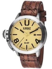 Image of U-Boat 8106 Classico U-47 Automatic beige mens watch 47mm 100M
