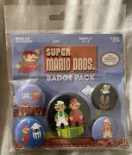 Image of Nintendo Super Mario Bros. pack 5 badges badge pack 804422 - NEW SEALED