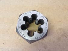Image of 1 1/8" x 7 Tpi UNC 2.23" Across Flats HSS Die Nut (v)