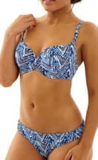 Image of Panache Swim Suki 32GG Wired Padded Balcony Bikini & UK 10 Gathered Pant Blue