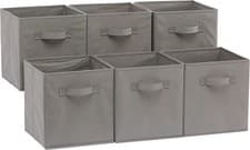 Image of Foldable Storage Boxes with Lids 6-Pack Collapsible Clothes Organizer Cubes Home