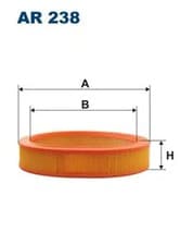 Image of Air filter Filter Insert AR 238 FILTRON for FORD CORTINA V SIERRA II Sapphire