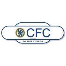 Image of Chelsea FC Retro Years Crest Door Sign SG22476