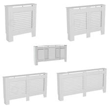 Image of Vida Designs White Radiator Cover Heat Protection Hallway Bedroom Horizontal