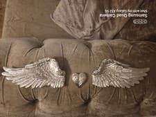 Image of Silver angel wings wall art