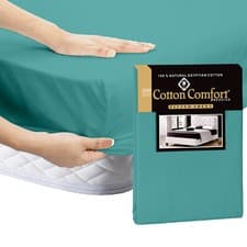 Image of 100% Egyptian Cotton 35cm Extra Deep Fitted Sheet 400 TC 25cm Bed Sheets UK Size