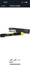 Image of Lexmark X950X2YG Laser Toner for X950 - Yellow