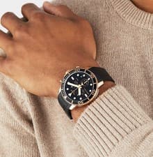 Image of NEW TISSOT MENS WATCH SEASTAR 1000 CHRONOGRAPH BLACK RUBBER STRAP & BLACK DIAL