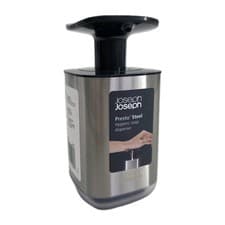 Image of Joseph Joseph Presto Steel Hygenic Soap Dispenser Easy Push Wide Pump Stainless