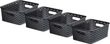 Image of Storage Baskets My Style 4L Anthracite Rectangular - Set of 4-Curver