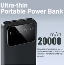 Image of 10000/20000mAh Fast Charging Portable Power Bank With LCD Display And Led Light