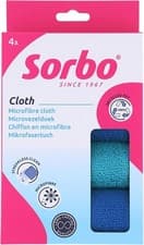 Image of Sorbo Recycled Microfibre Cleaning Cloths, 4 Pack made from 100 Percent Recycle