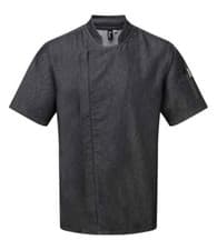 Image of Premier Short Sleeve Zipped Chef's Jacket PR906