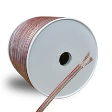 Image of High Quality Speaker Cable 2 Core 2.5mm Clear HiFi Wire 100m Reel