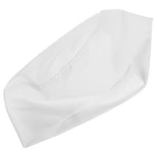 Image of Mesh Skull Cap Catering Chefs Hat Breathable Adjustable Strap White