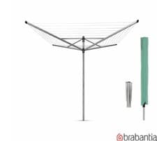 Image of Brabantia Lift-O-Matic 50m Rotary Airer 50m With Ground Spike + Cover