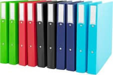 Image of 1826 ECO 2-Ring Binder, 38 Mm Spine, A4, Assorted Colours, Pack of 10