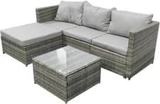 Image of Outdoor Rattan Garden Furniture Set 4 Seater Sofa Coffee Table Conservatory Set