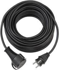 Image of Brennenstuhl IP44 Quality Rubber Extension Cable 10 m Black 1161450 10m