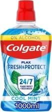 Image of Colgate Plax Cool Mint Alcohol Free Mouthwash 1L , Plaque Protection 24/7