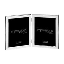 Image of Juliana Impressions Silver Plated Flat Edge Double Photo Frame 6' x 8' Boxed