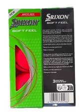 Image of Srixon Soft Feel Golf Balls (Brite Red, 2 Sleeves Total 6 Balls) NIB