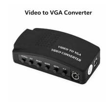 Image of CCTV & HDTV RCA/S-Video Composite to VGA Adapter TV to PC Laptop & LCD Converter