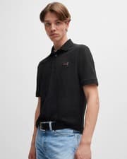 Image of HUGO Dereso Gel Mens Polo Shirt - Black 001