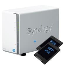 Image of Synology DS223J NAS 2-Bay Dual SSD 8TB (2x4TB) SATA Ethernet LAN IP