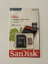 Image of SanDisk Ultra MicroSDHC 128GB 100mb/S Memory Card with SD Adapter UHS-I