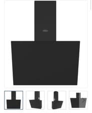 Image of Belling 60cm Black Angled Glass Cooker Hood