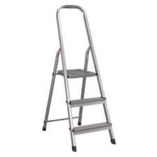 Image of Sealey Aluminium Step Ladder 3-Tread 80mm Deep Non-Slip Steps EN 131 ASL3S