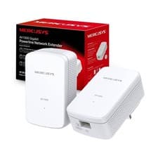 Image of Mercusys AV1000 Gigabit Powerline Starter Kit Twin Pack White UK Plug (MP500 KIT