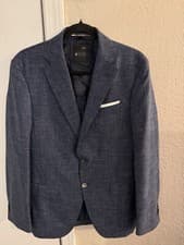 Image of HUGO BOSS Textured Wool Blend Italian Fabric Sportcoat Blazer, Men's 38R
