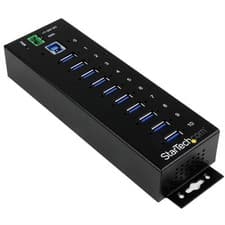 Image of StarTech 10-Port Industrial USB 3.0 Hub - ESD and Surge Protection~10-Port US...