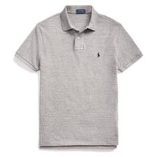 Image of Polo Ralph Lauren Custom Slim Fit Mesh Polo Shirt Canterbury Heather