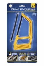 Image of 6" Mini Hacksaw Set 2 Blades 150mm DIY Cutting Tool PVC Wood Metal