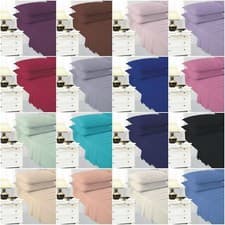 Image of Plain Dyed Flat Bed Sheet Polycotton Easy Care Matching Pillowcase Sold Separate