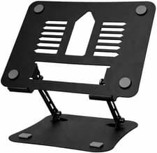 Image of Futura Laptop Stand Adjustable Portable Riser Black Foldable Holder for MacBook