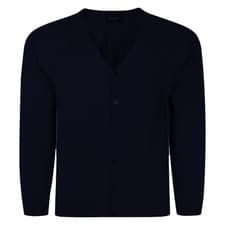 Image of Espionage V Neck Cardigan Mens Cotton Long Sleeve Big Plus Size 2XL-8XL KW046